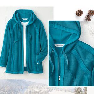 Coldwater Creek Ribbed Weekend Jacket - Bright Cerulean - Size: 2X - NEW!